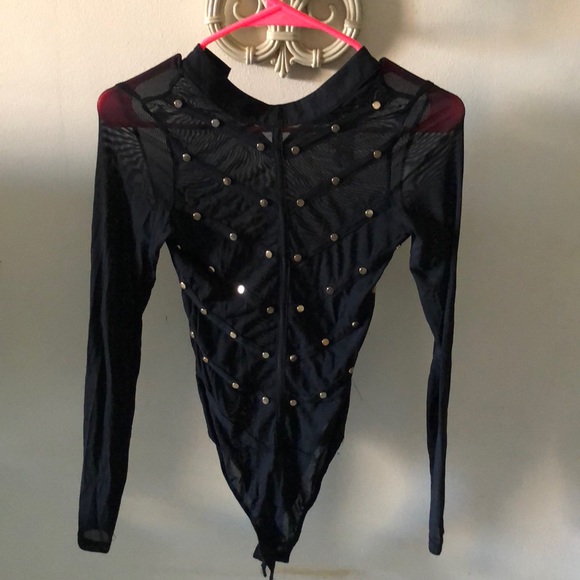 Tops - Sheer studded body suit